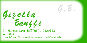 gizella banffi business card